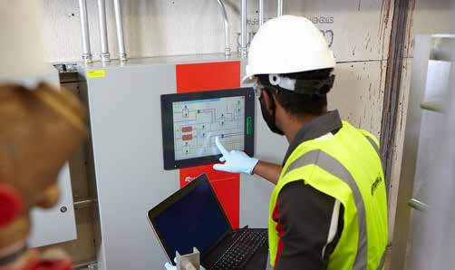 Commissioning engineer at an Armstrong plant controller